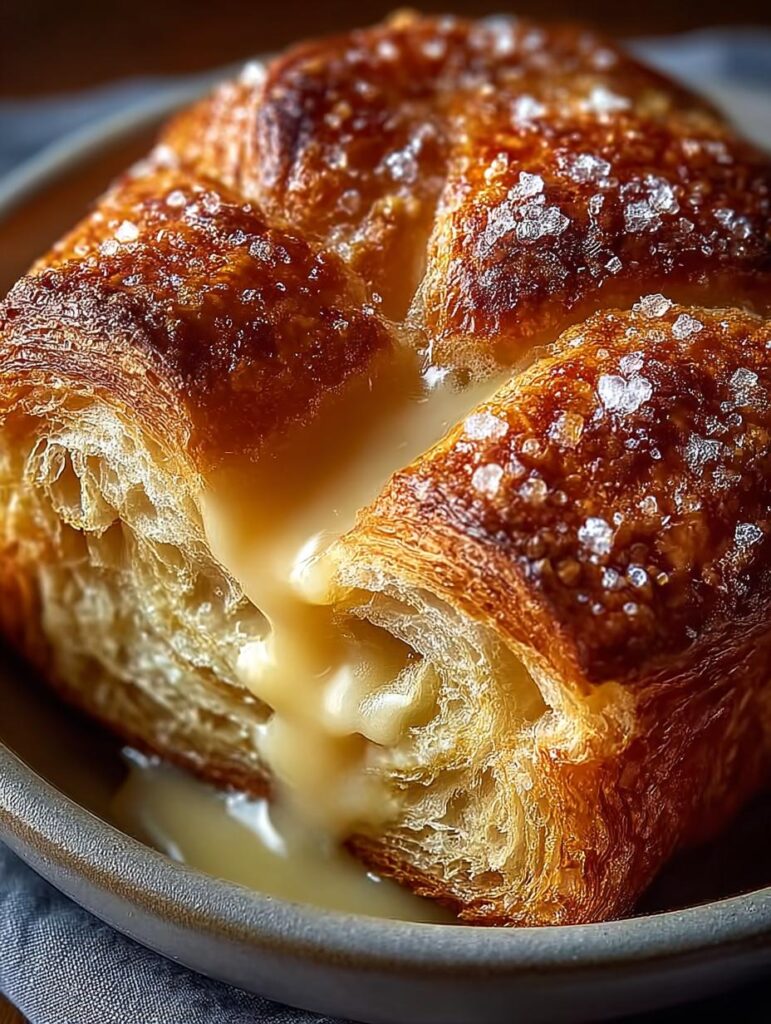 Rich Eggnog Croissant Bread