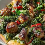 Skillet Sausage Kale Pesto