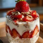 Strawberry Overnight Oats Breakfast