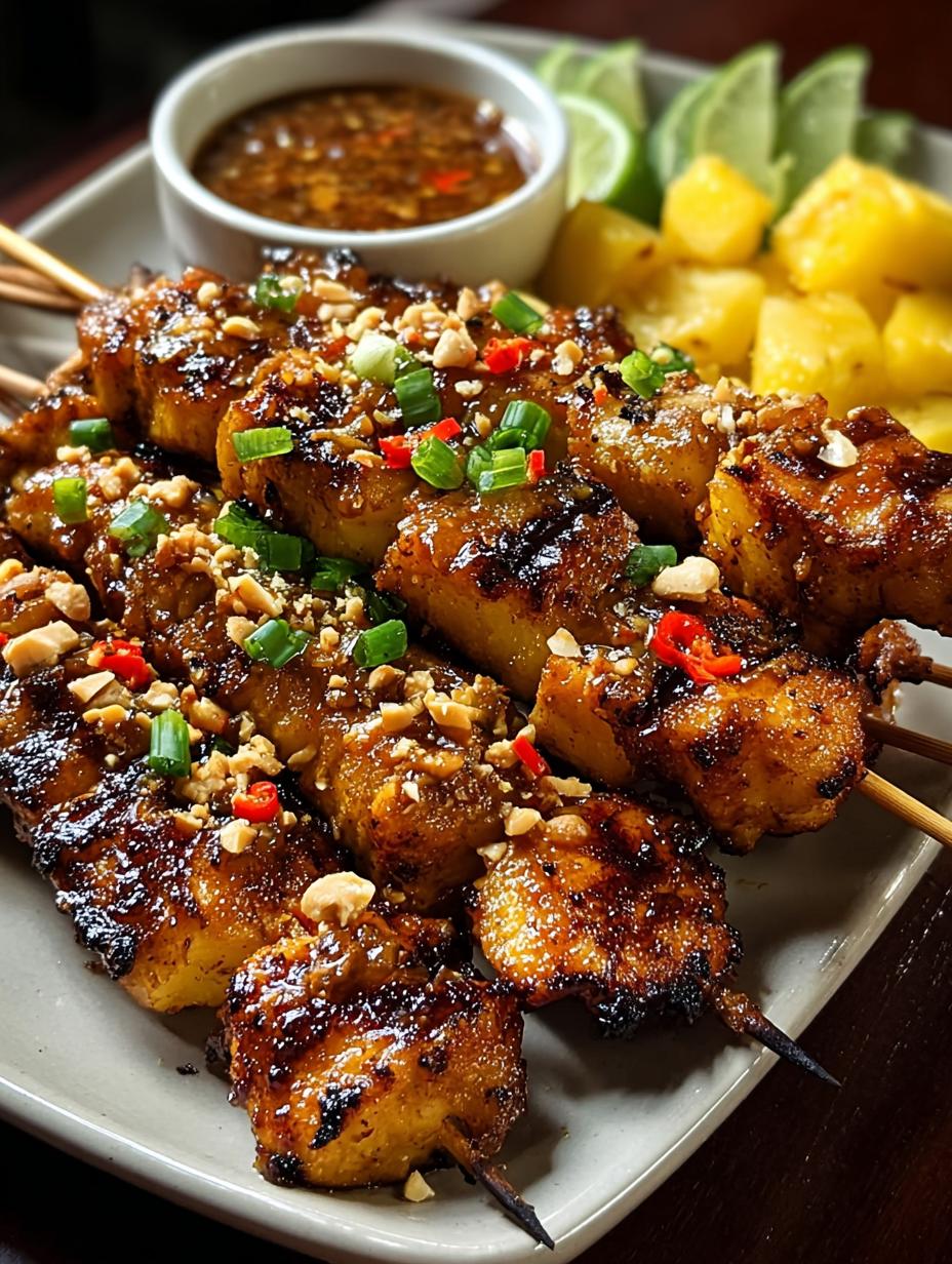 Thai Pineapple Peanut Satay