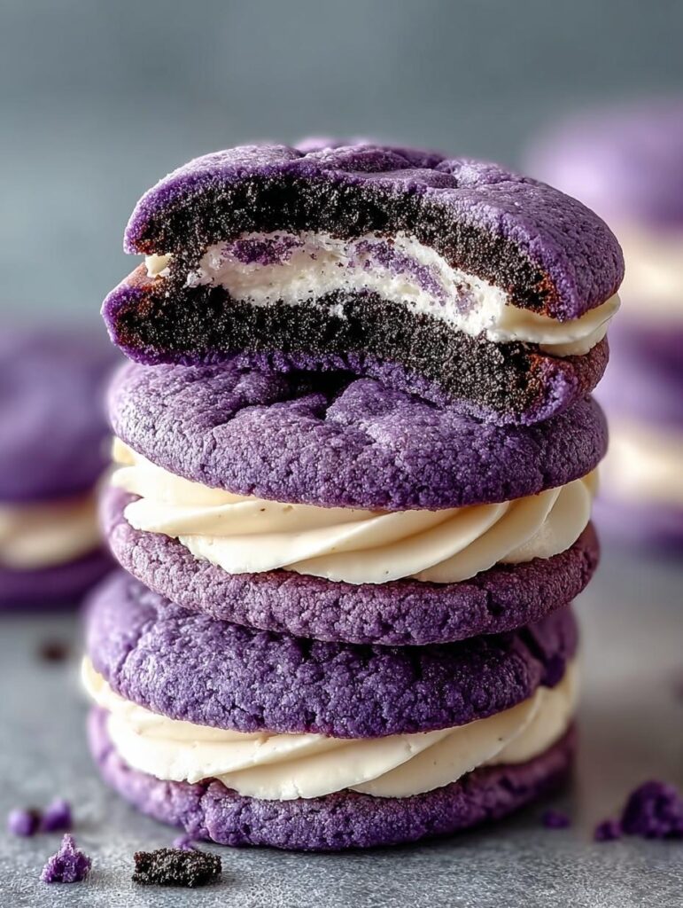 Ube Cookies Cream Cookies