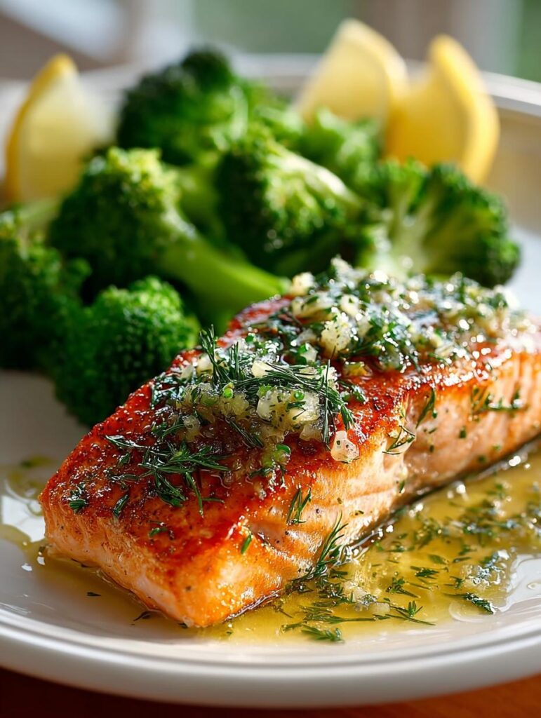 Baked Salmon with Broccoli