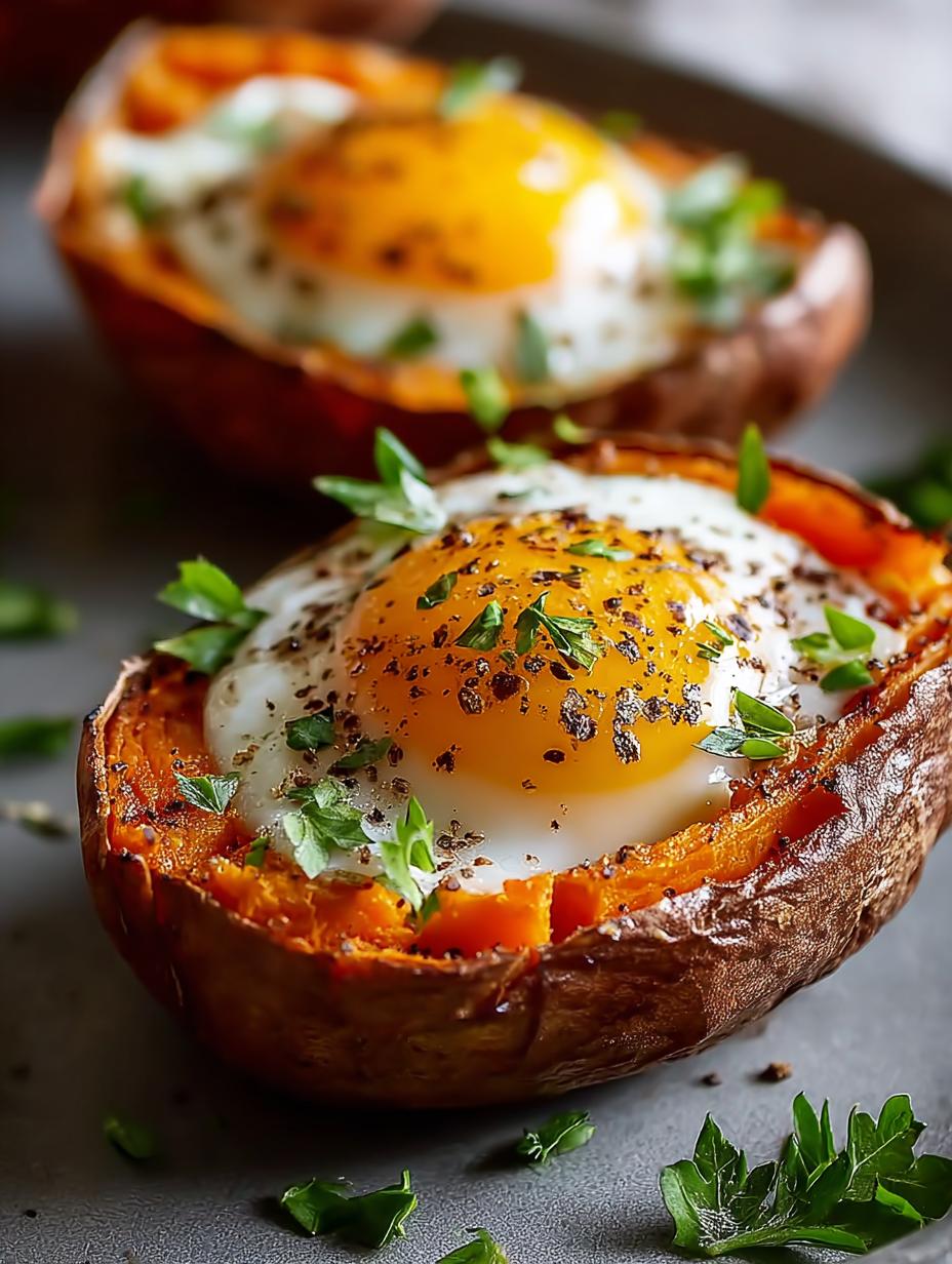 Baked Sweet Potato Egg