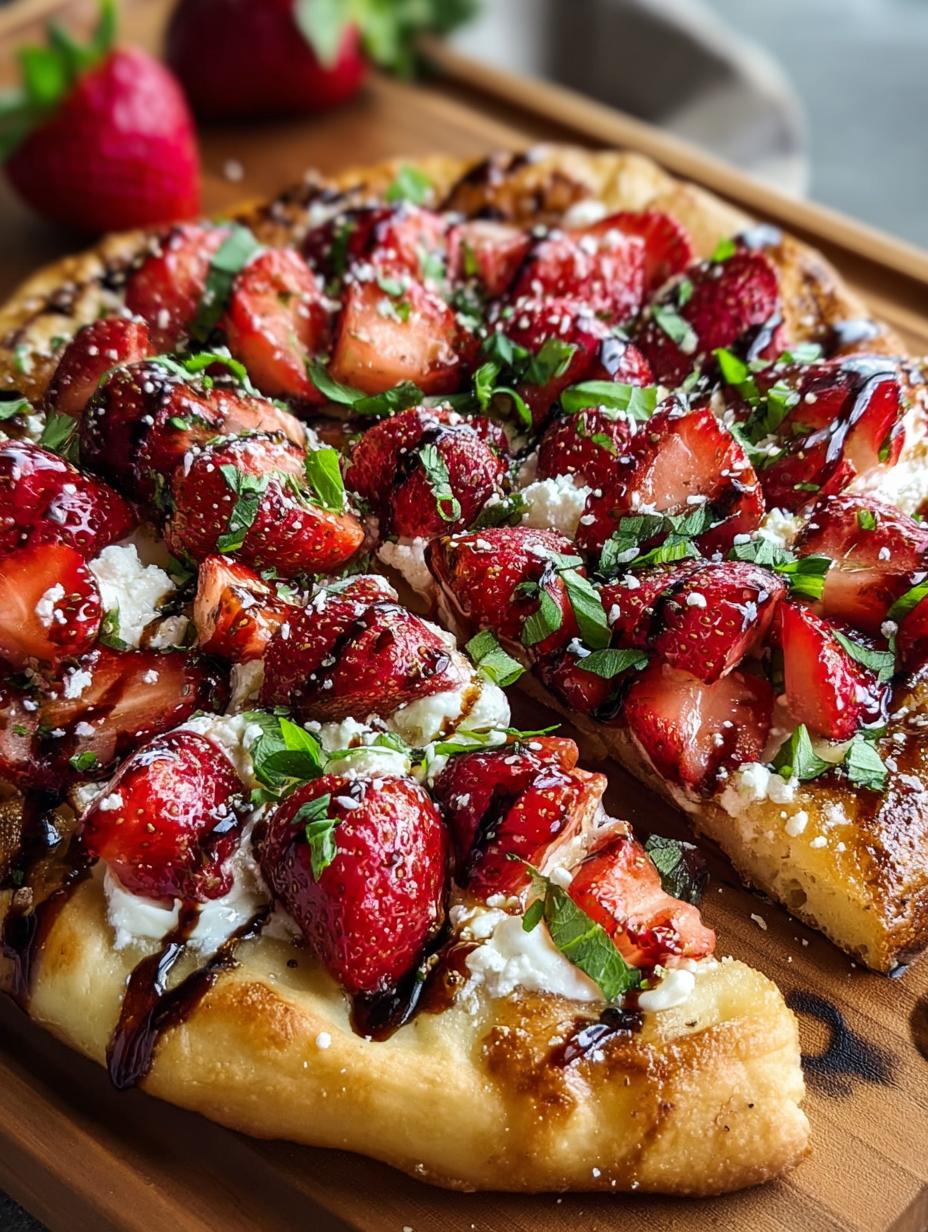 Balsamic Strawberry Flatbread