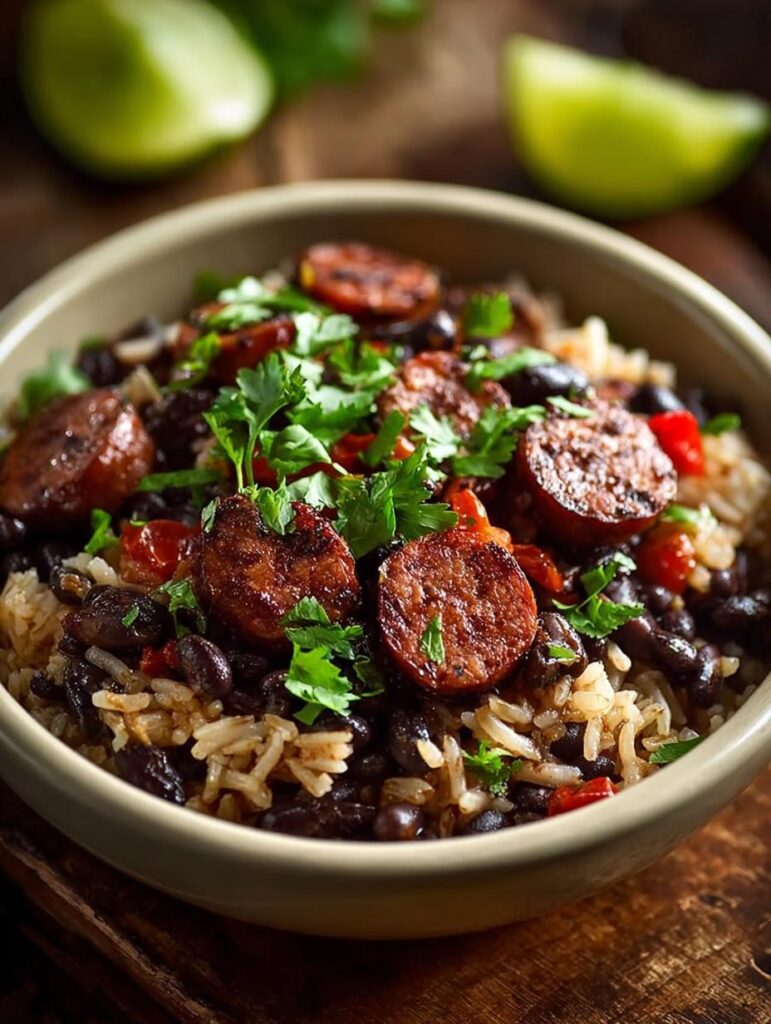 Black Beans Sausage Rice
