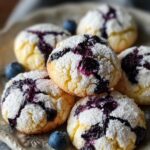 Blueberry Crinkle Cookies