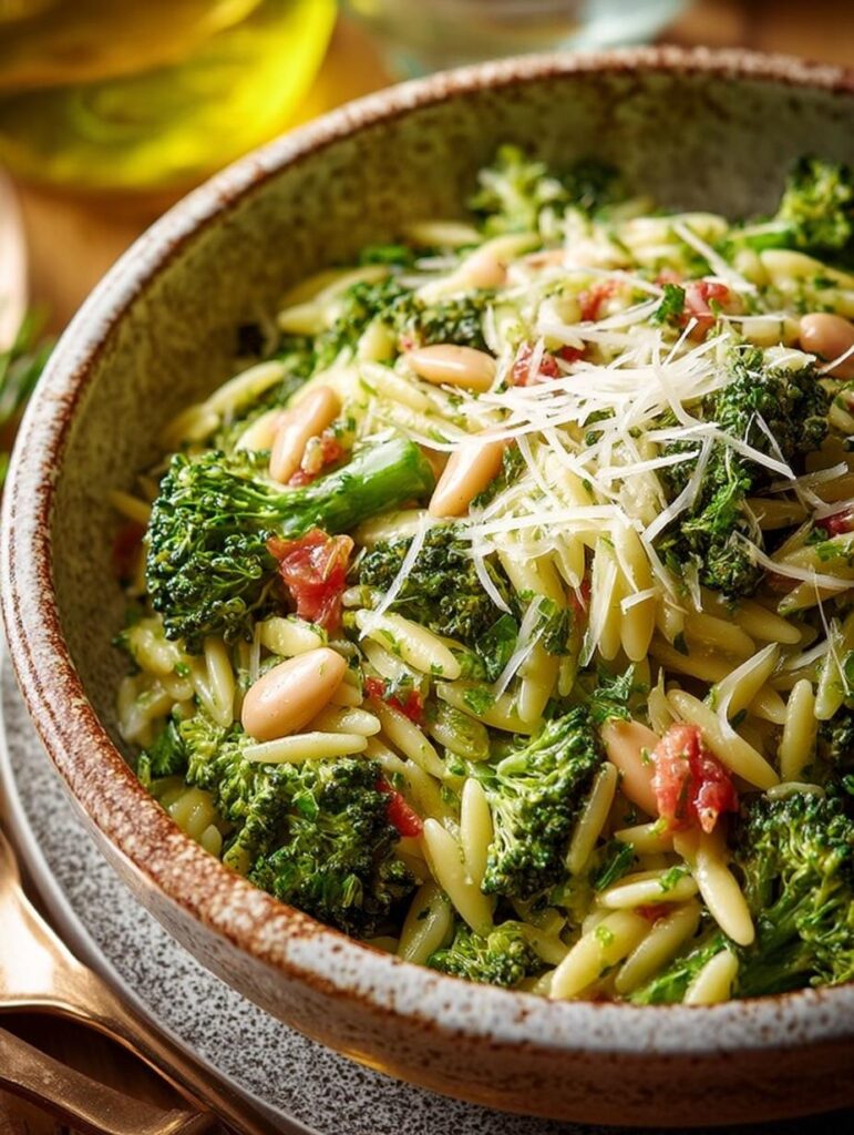 Broccoli Orzo with White