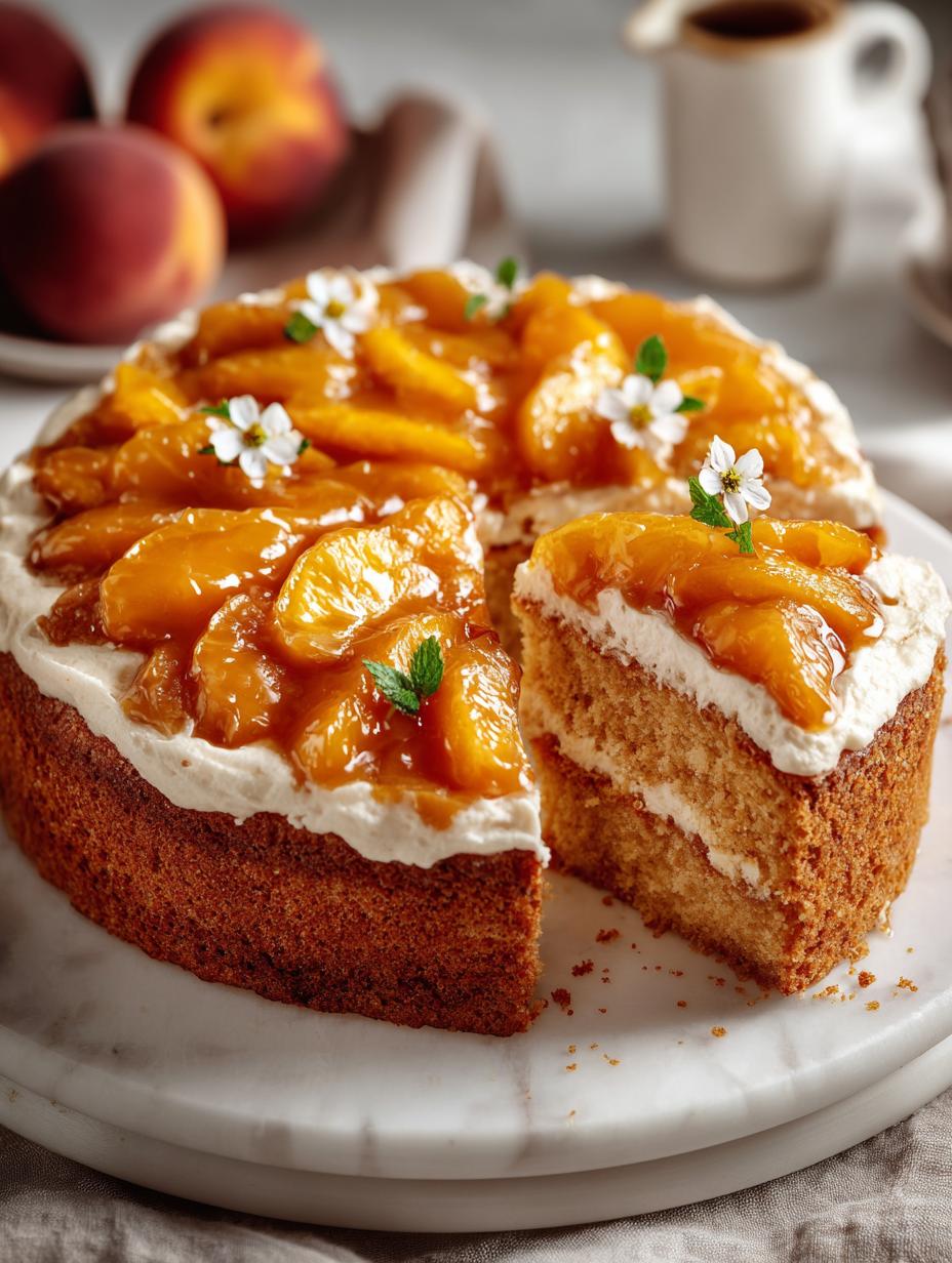 Brown Sugar Peach Cake