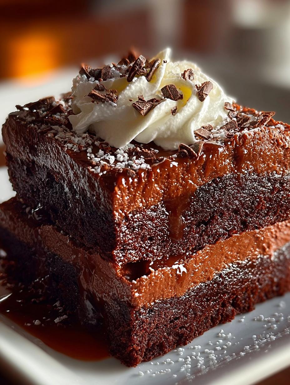 Irresistible Brownie Refrigerator Cake layers beautifully presented