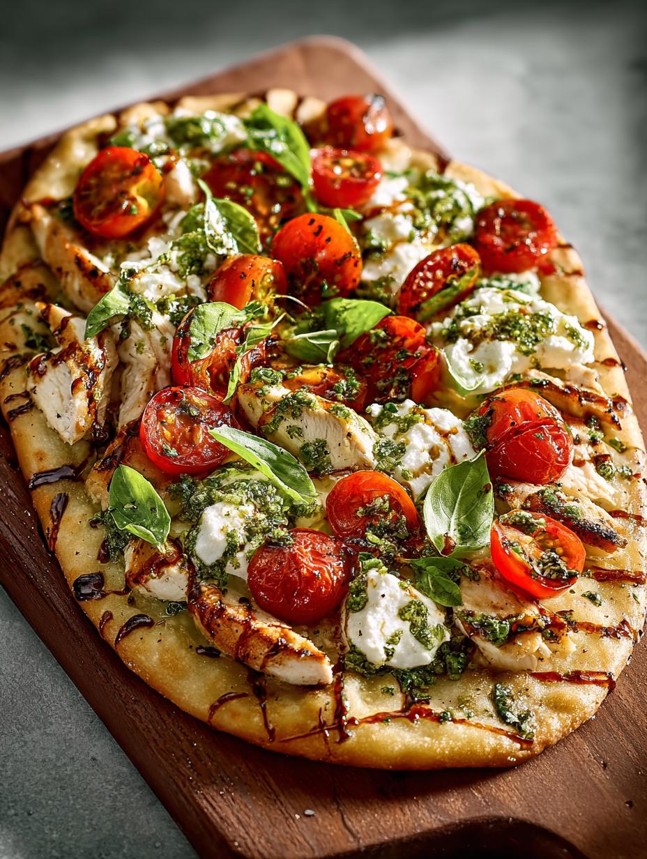 Chicken Caprese Flatbread: 7 Irresistible Flavors 5 Chicken Caprese Flatbread: 7 Irresistible Flavors - Chicken Caprese Flatbread - main visual representation