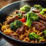 Chinese Beef Broccoli Noodles