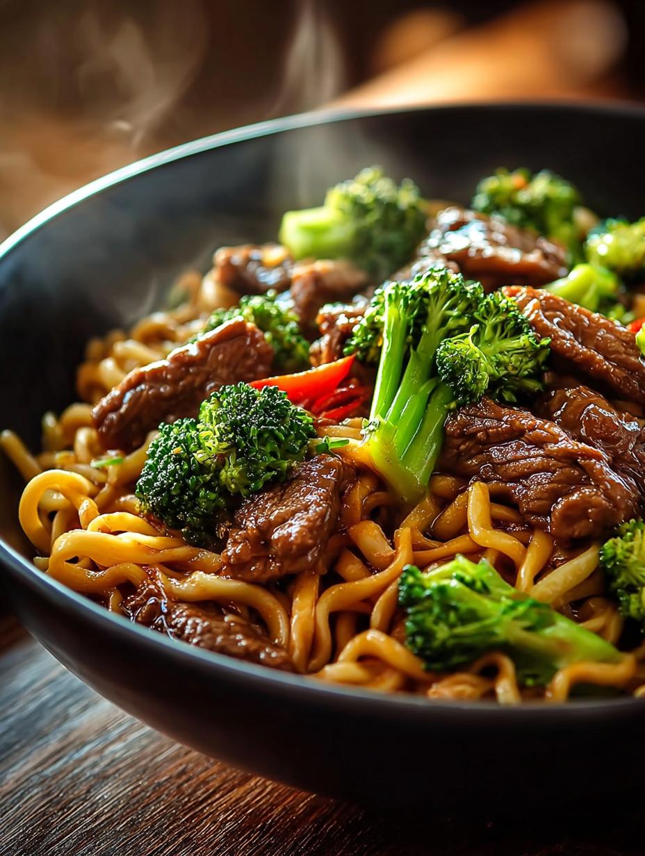 Chinese Beef Broccoli Noodles