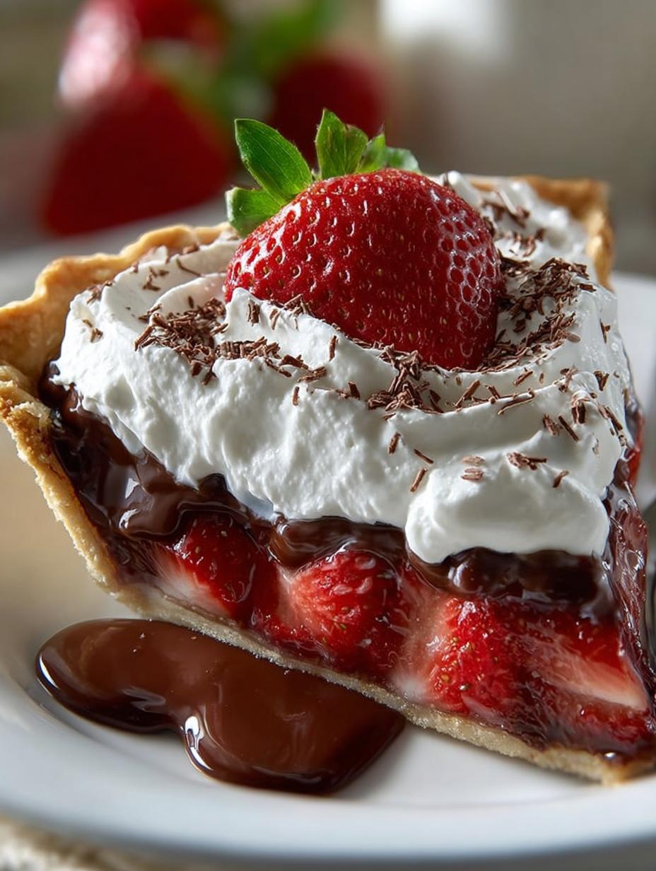 Chocolate Covered Strawberry Pie: 7 Irresistible Layers - Chocolate Covered Strawberry Pie - additional detail