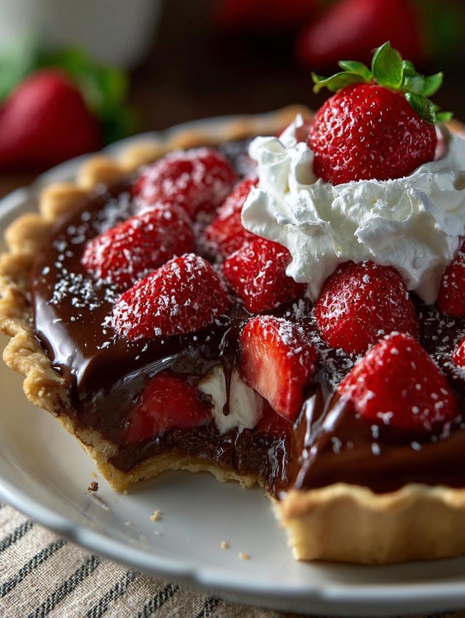 Chocolate Covered Strawberry Pie