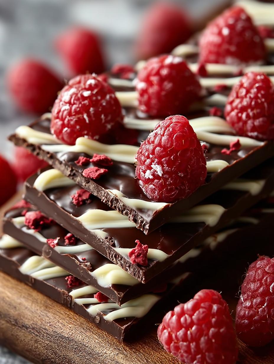 Chocolate Raspberry Yogurt Bark