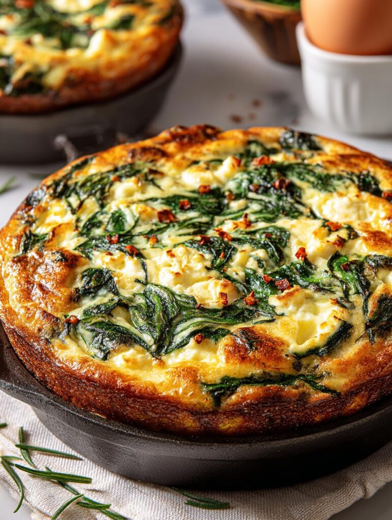 Cottage Cheese Spinach Crustless