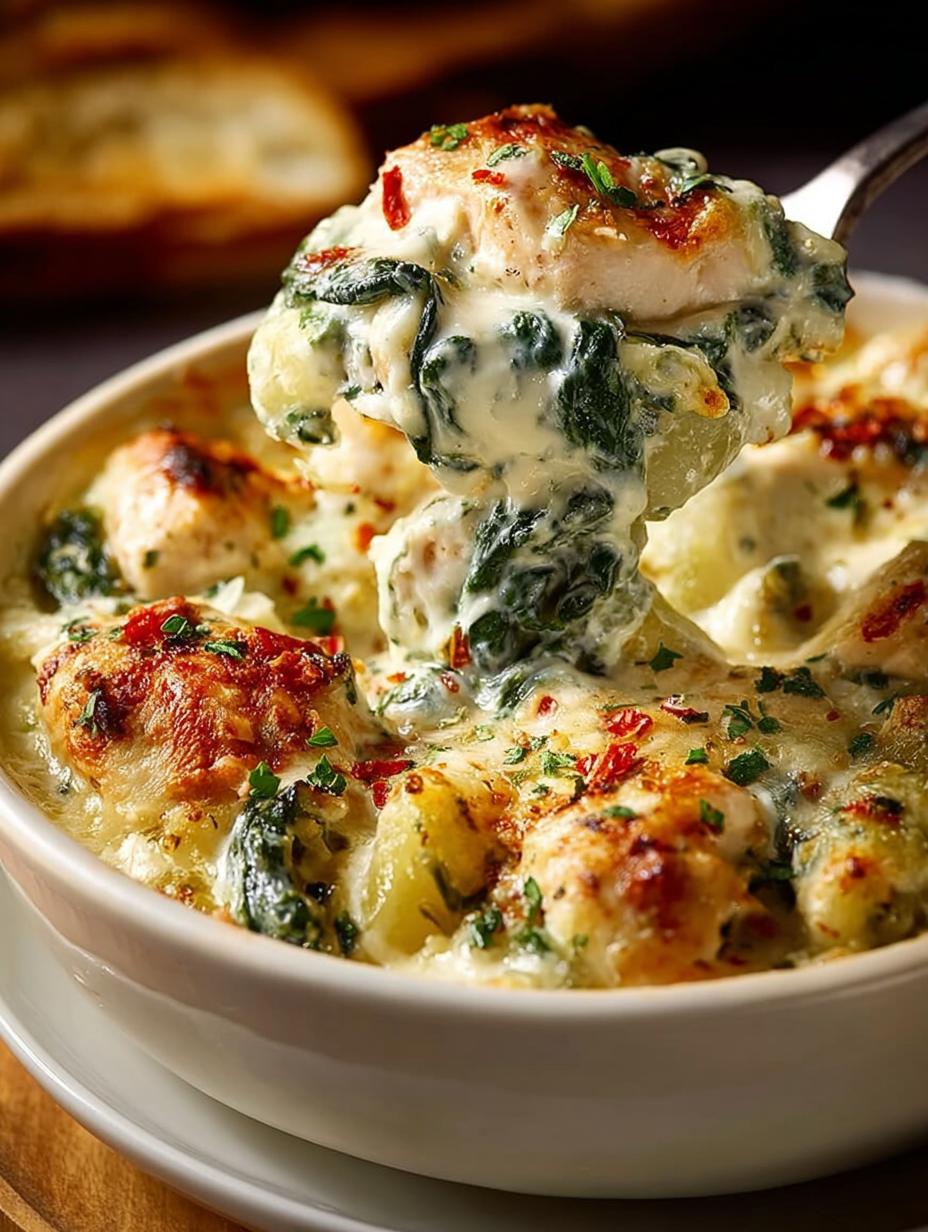 Creamy Chicken Spinach Casserole: 5 Blissful Bites - Creamy Chicken Spinach Casserole - main visual representation