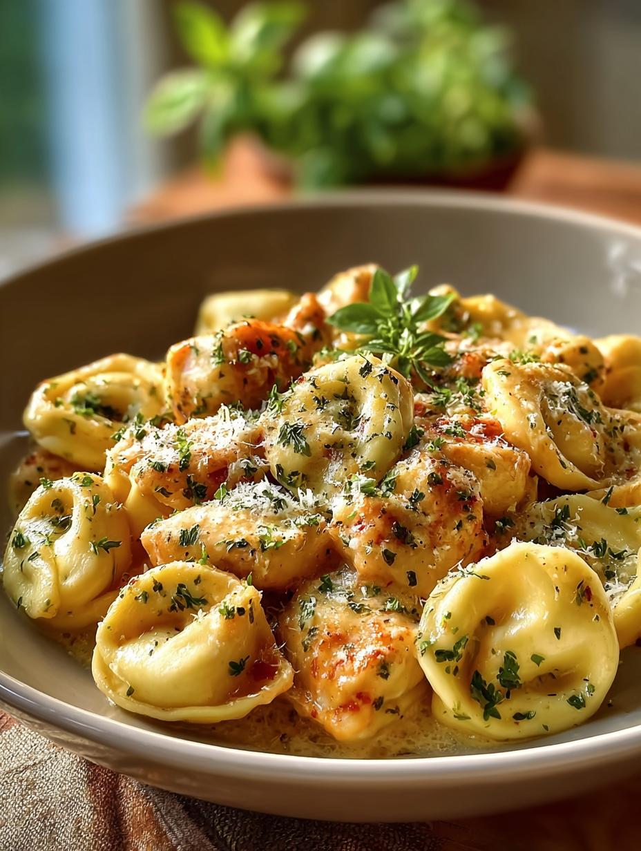 Creamy Garlic Chicken Tortellini: 5-Star Comfort Dish - Creamy Garlic Chicken Tortellini - main visual representation