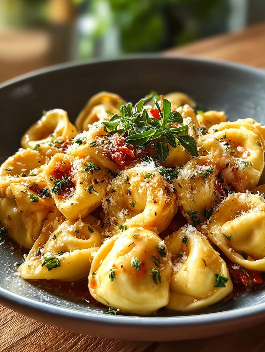 Creamy Garlic Chicken Tortellini: 5-Star Comfort Dish - Creamy Garlic Chicken Tortellini - additional detail