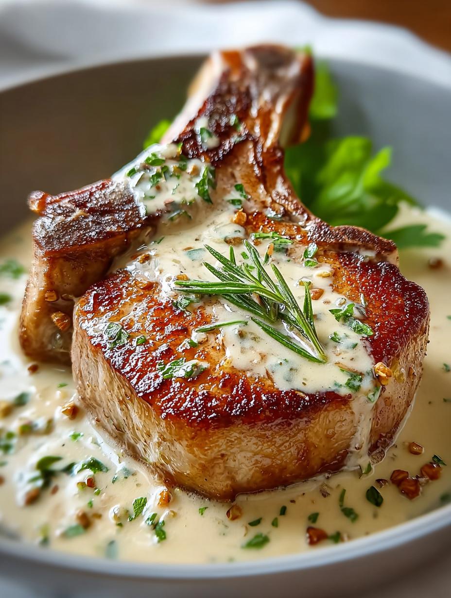 Creamy Garlic Pork Chops