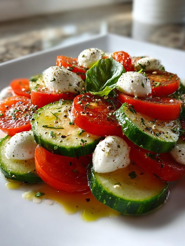 Cucumber Caprese Salad