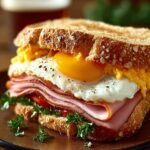 Egg Ham Breakfast Sandwich