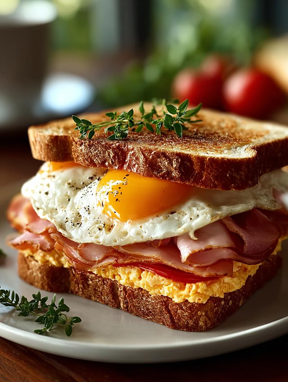 Egg Ham Breakfast Sandwich: 5 Irresistible Variations - Egg Ham Breakfast Sandwich - additional detail