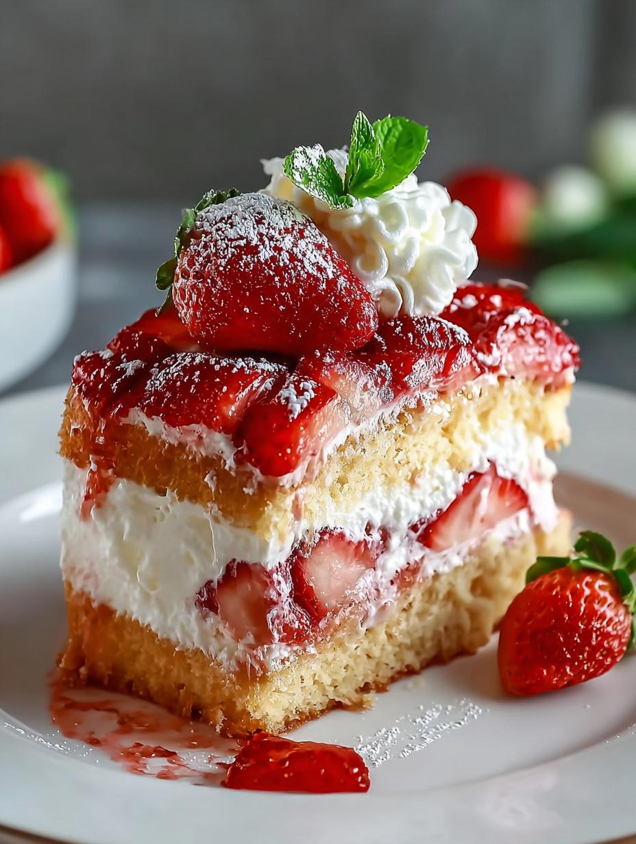 French Strawberry Cake