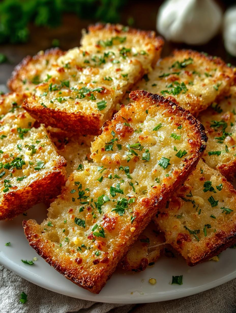Irresistible Garlic Bread Ritz Bits baked to perfection on a serving platter