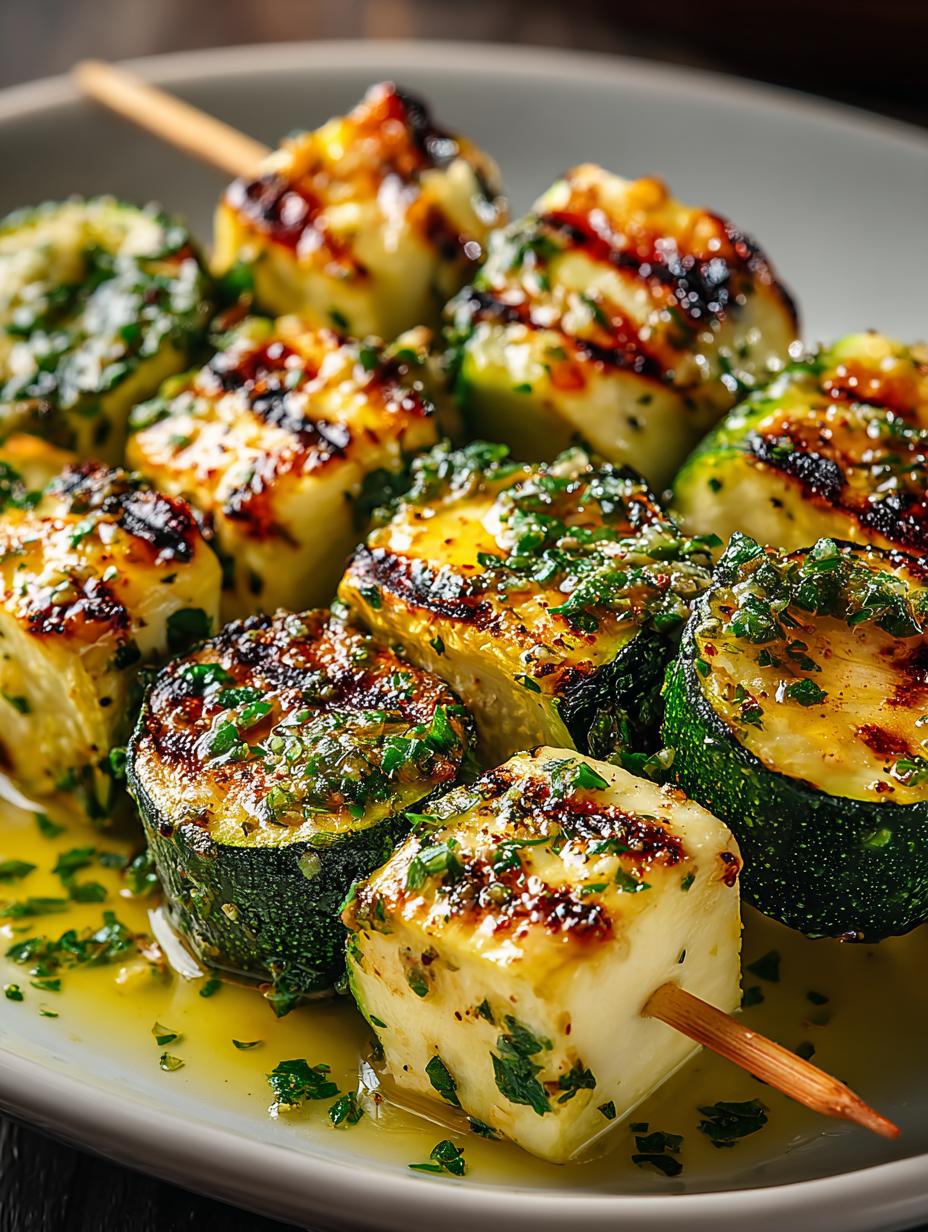 Garlic Butter Zucchini Skewers
