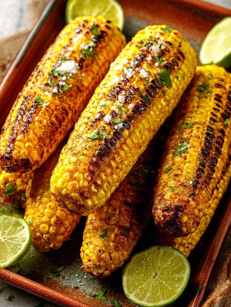 Home 8 Grilled Corn with Chipotle