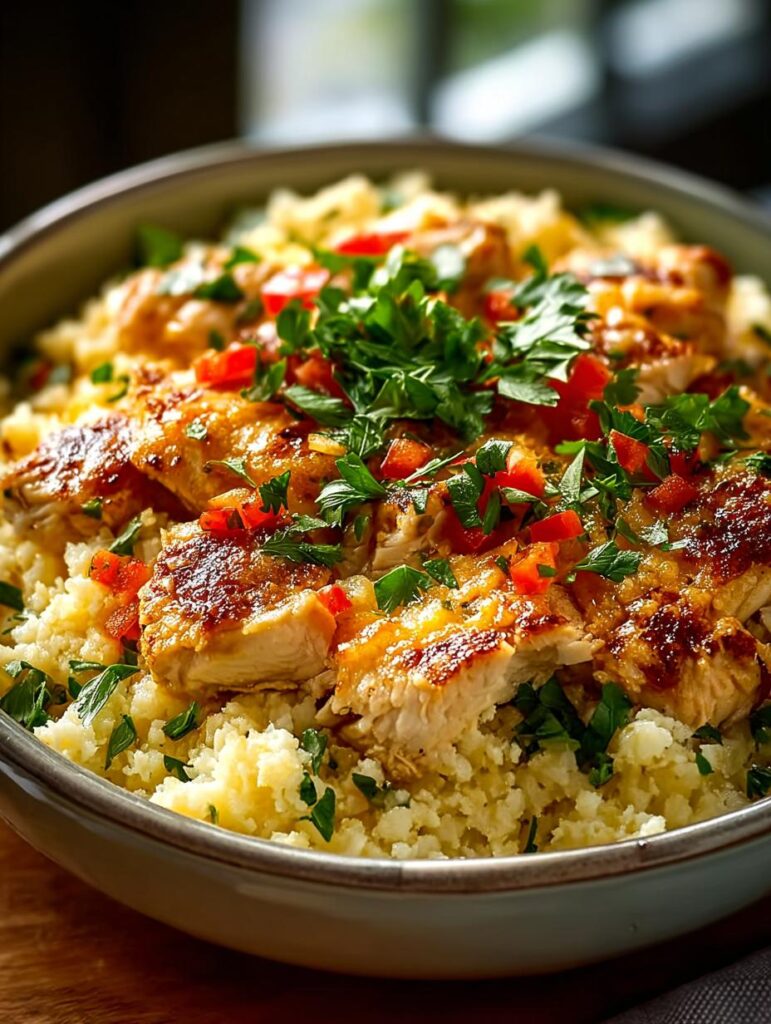 Healthy Chicken Cauliflower Rice