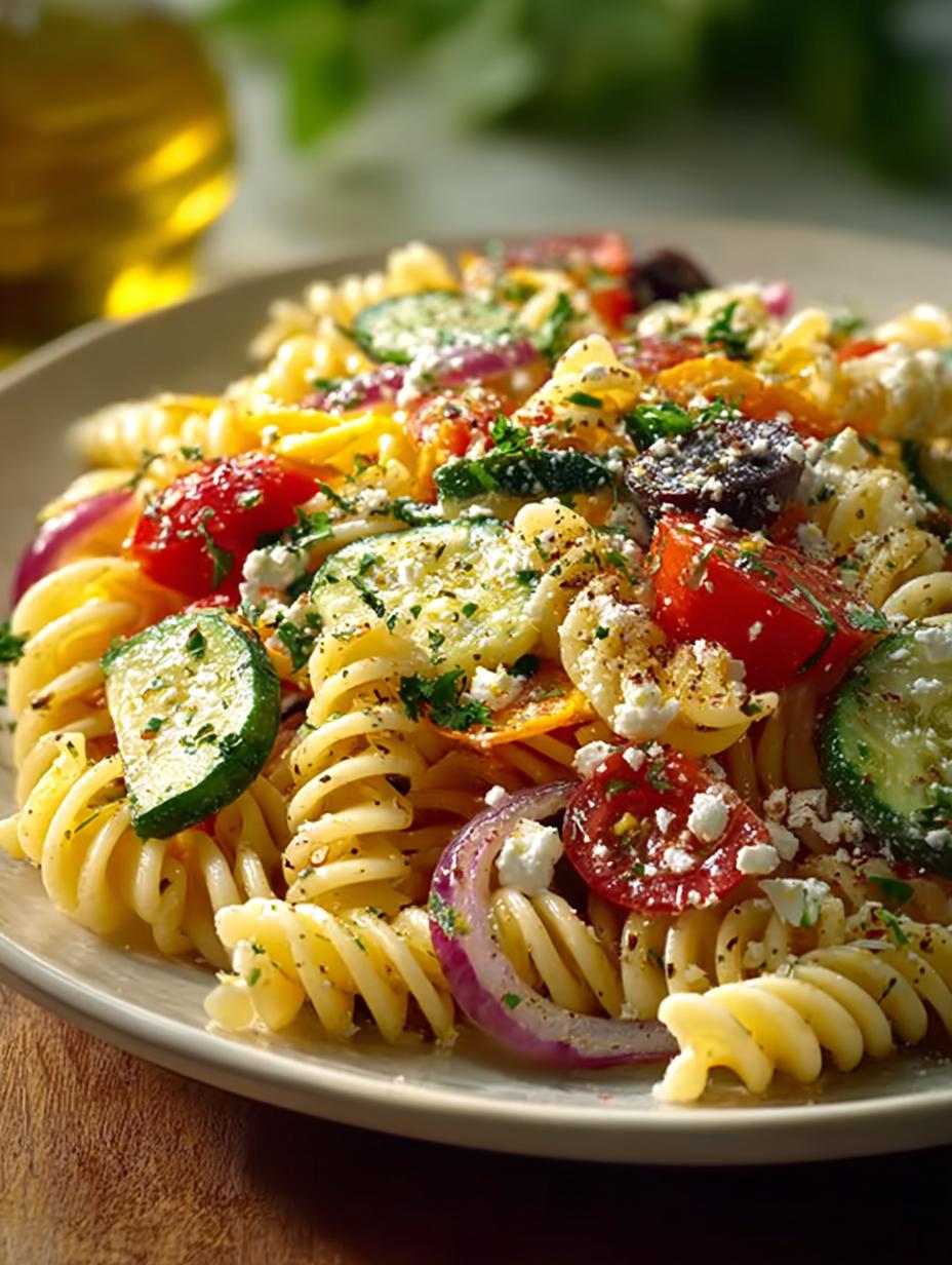 Irresistible Mediterranean Pasta Salad for Happy Gatherings - Irresistible Mediterranean Pasta Salad - main visual representation
