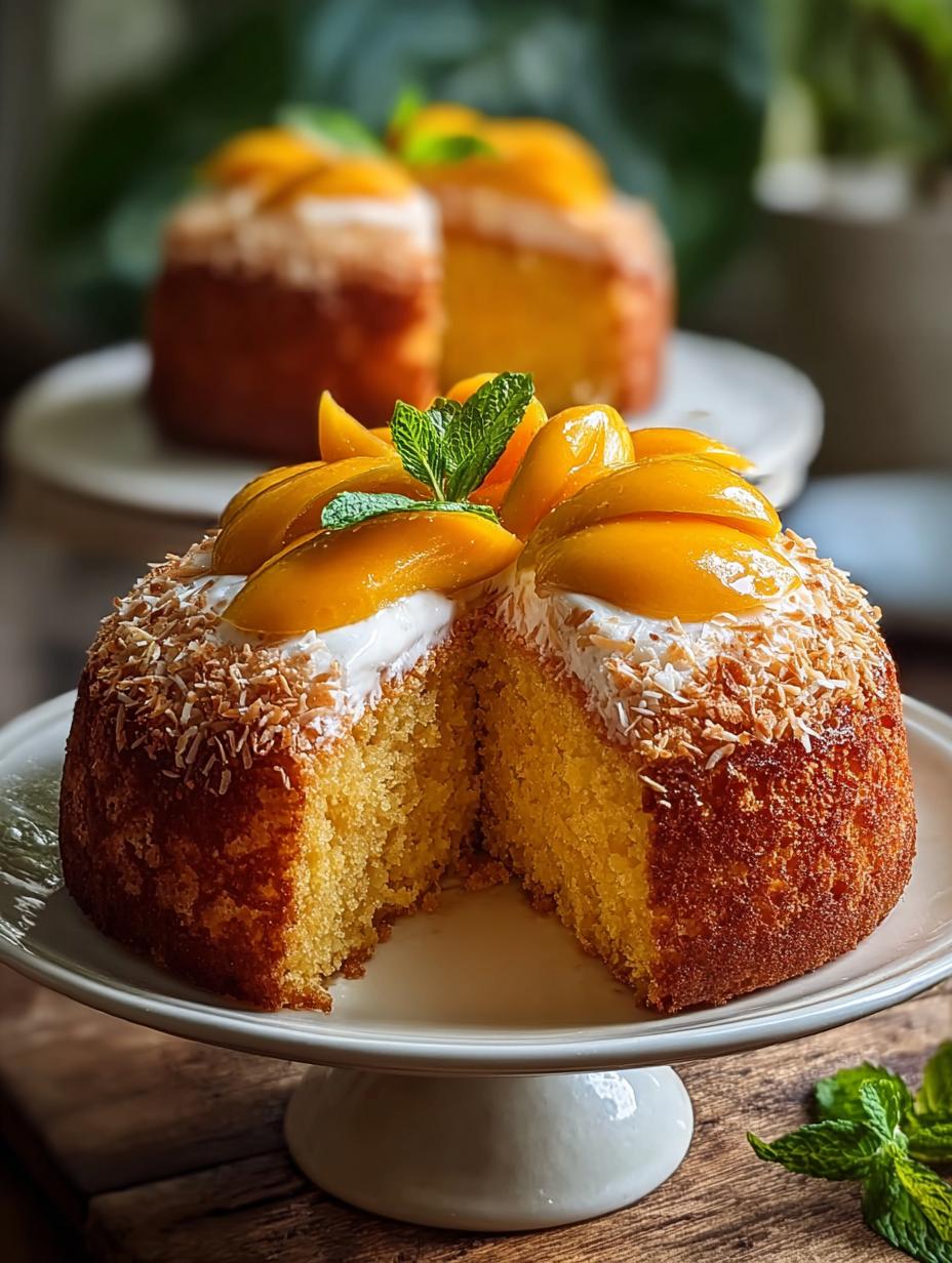 Irresistibly Moist Coconut Mango Bliss to Savor - Irresistibly Moist Coconut Mango - additional detail