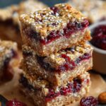 Jam Filled Oatmeal Bars