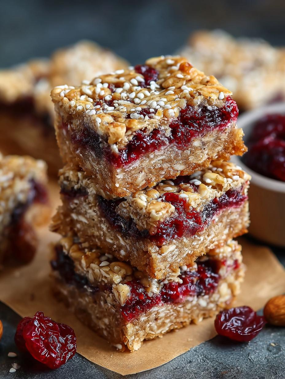 Jam Filled Oatmeal Bars
