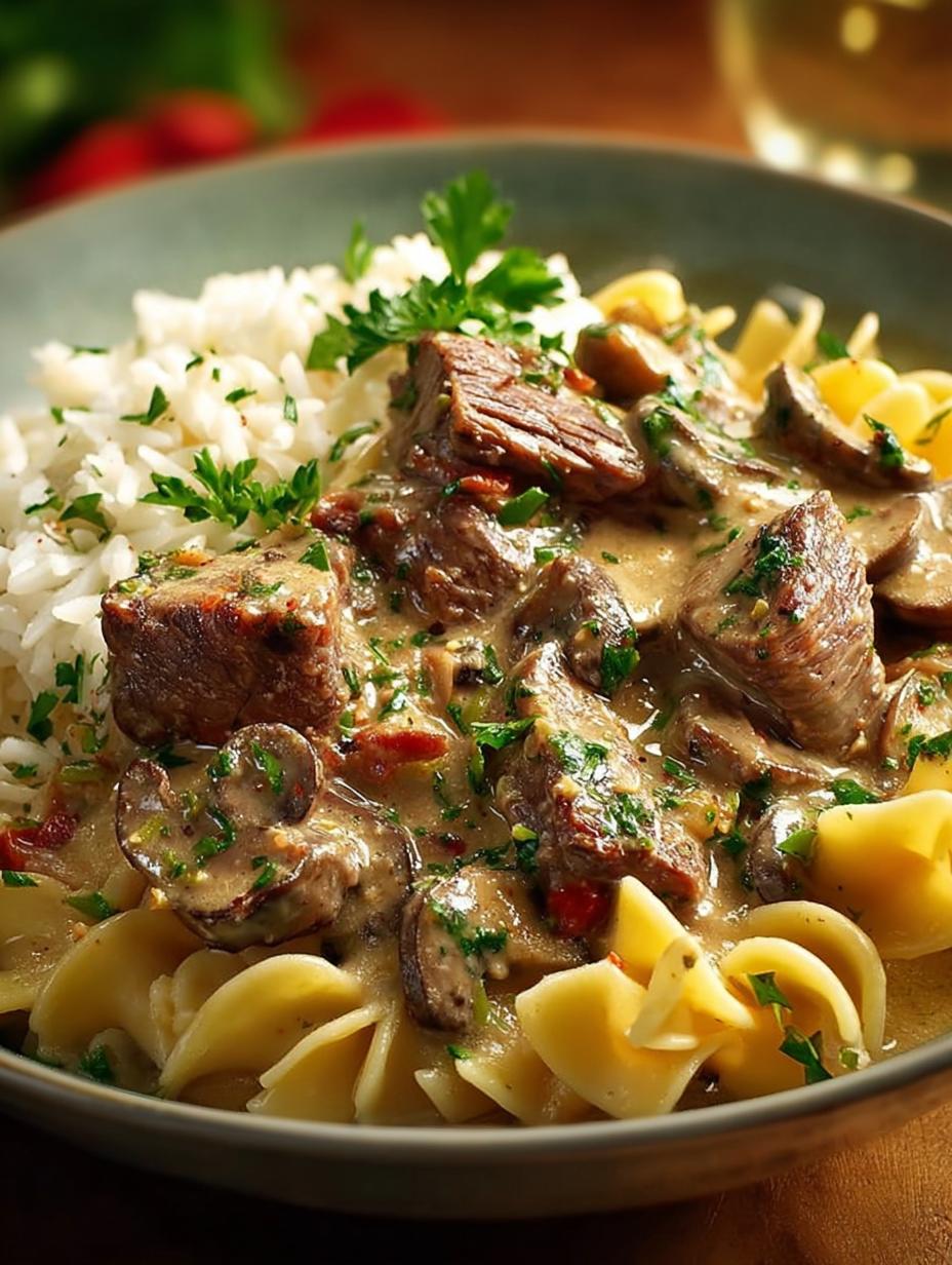 Leftover Roast Beef Stroganoff