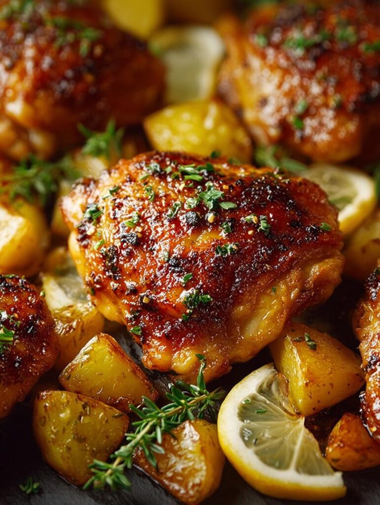 Lemon Roasted Chicken Thighs
