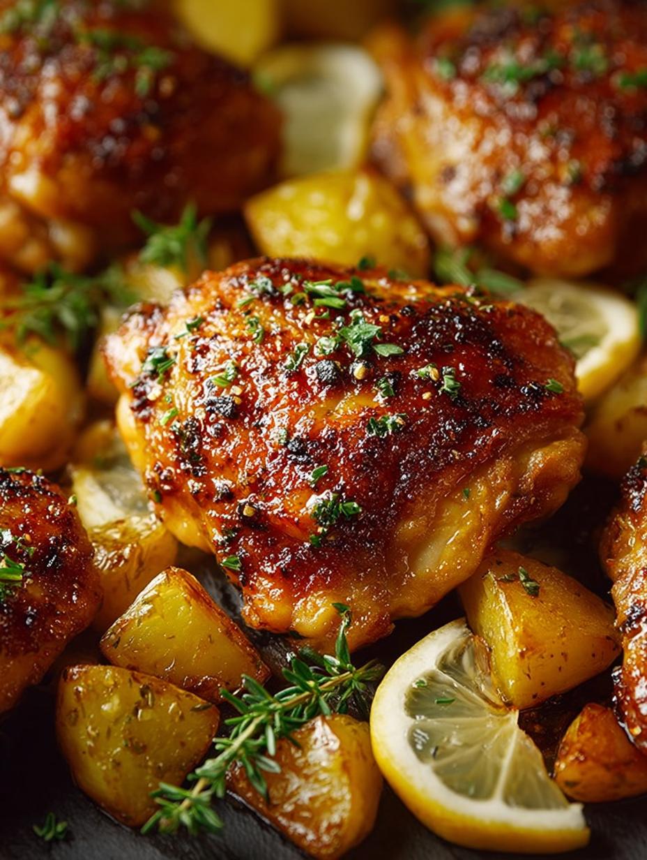 Lemon Roasted Chicken Thighs