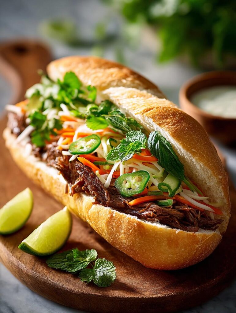 Lemongrass Beef Banh Sandwich