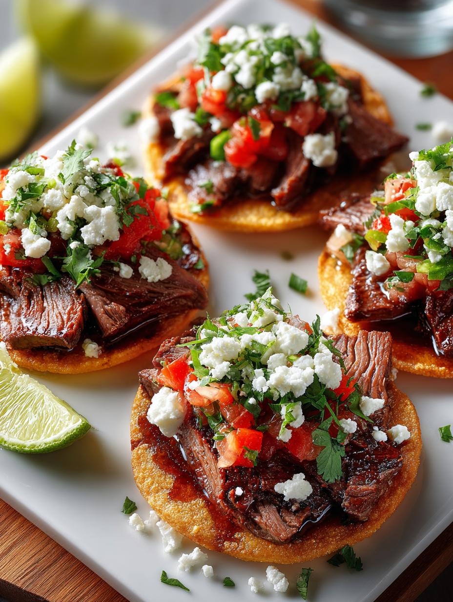 Mexican Tostadas Carne Asada