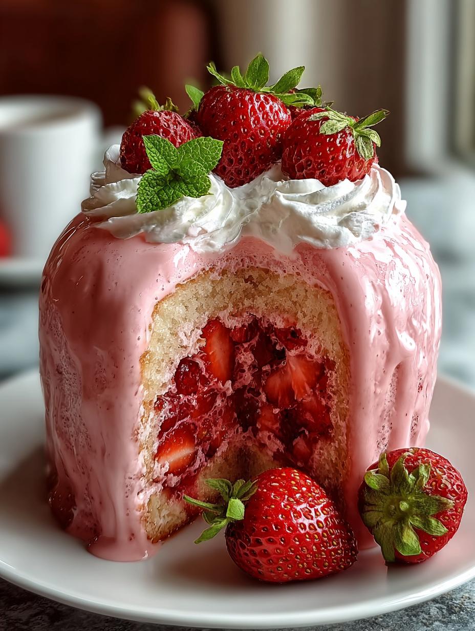 Moist Strawberry Milkshake Pound