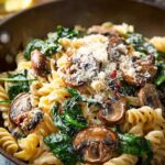 Parmesan Spinach Mushroom Pasta
