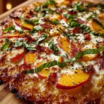 Peach Basil Pizza