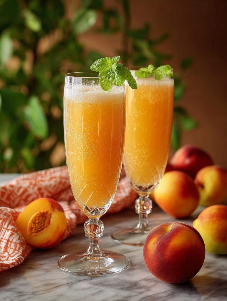 Peach Bellini Cocktail