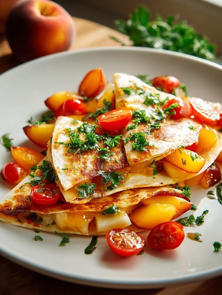 Peach Quesadillas