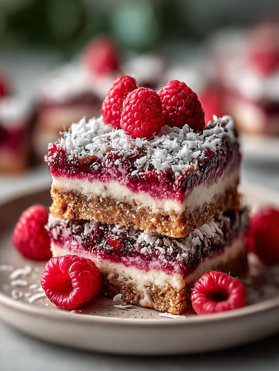Raspberry Coconut Magic Bars: 7 Irresistible Layers - Raspberry Coconut Magic Bars - additional detail