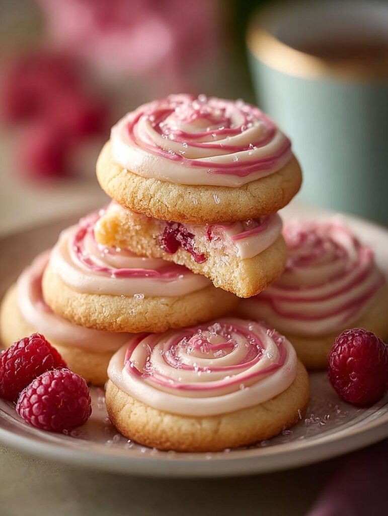 Raspberry Rose Cookies