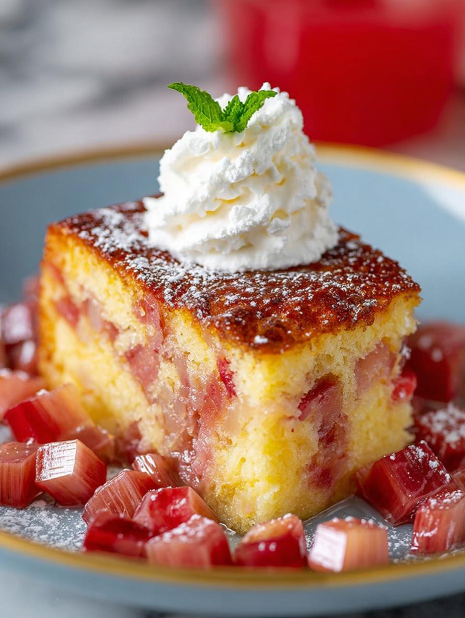 Rhubarb Custard Cake: 5 Steps to Delightful Bliss - Rhubarb Custard Cake - main visual representation