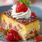 Rhubarb Custard Cake